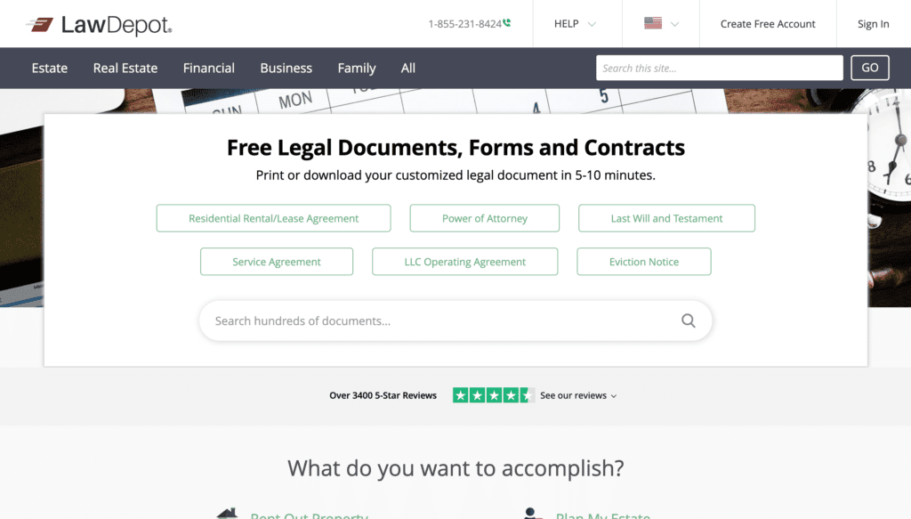 LawDepot Homepage