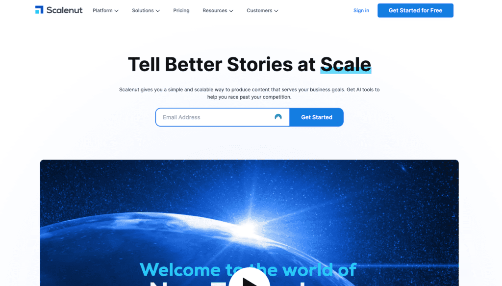 Scalenut Homepage