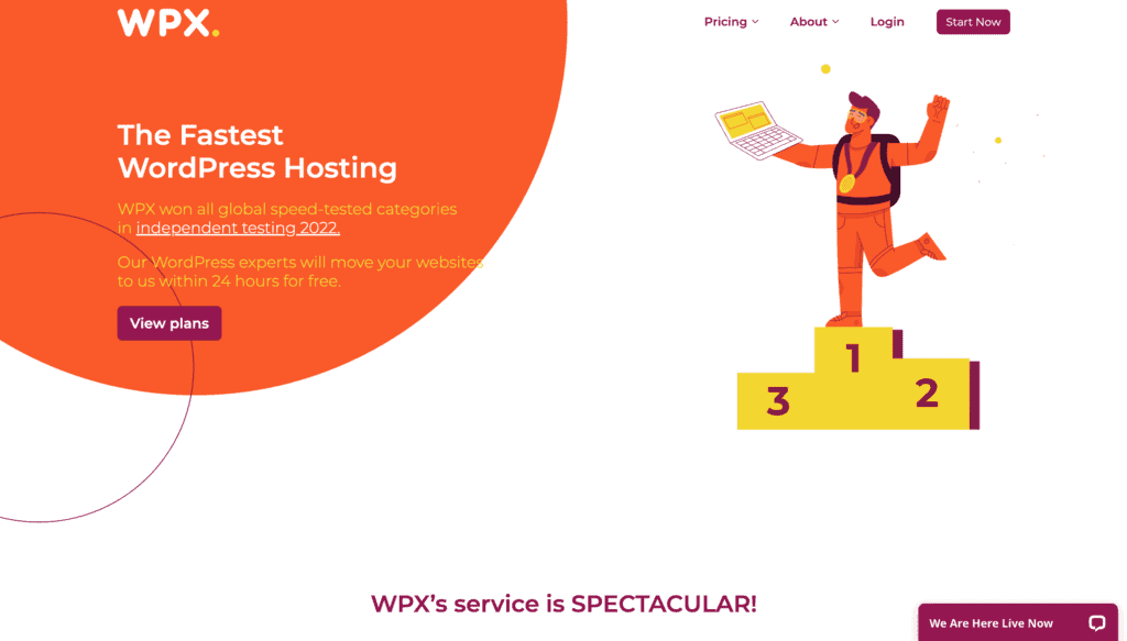 WPX Hosting Homepage